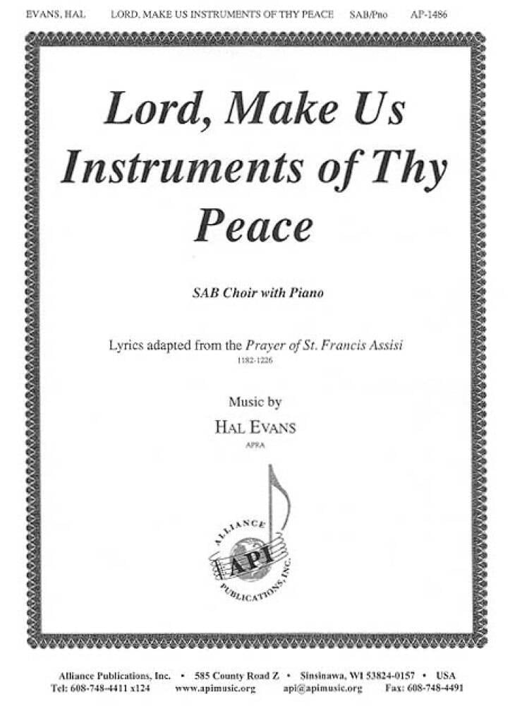 Lord, Make Us Instruments of Thy Peace